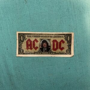 AC/DC $$ Talks Video Shoot Prop $$ Rare 2 Sided 1990 Very Cool